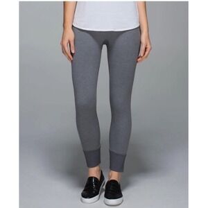 Lululemon Ebb To Street Tight Charcoal Grey Seamless Leggings Size 6 24" Inseam